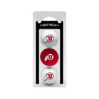Team Golf NCAA Utah Utes 3 Golf Ball Pack Regulation Size Golf Balls 3 Pack Full Color Durable Team Imprint | かめよしエクスプレス