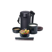 TIGER Thermos LWU-A202-KM Tiger Thermos Thermal Lunch Box Stainless Steel Lunch Jar Rice Bowl Approx. 4 Cups Black | かめよしエクスプレス