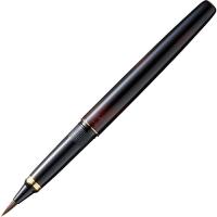 Kuretake Fountain Hair Brush Pen( No.50) Sable Hair - Black Body Red Accents Refill | かめよしエクスプレス