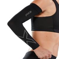 2XU Unisex Flex Run Compression Arm Sleeves Black/Gray Large | かめよしエクスプレス