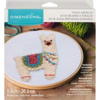 Dimensions 72-76201 Llama Punch Needle Embroidery Kit 8'' Diameter | かめよしエクスプレス