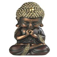 StealStreet SS-G-88171 Yellow and Brown Sitting Baby Buddha Religious Decorative Figurine Multicolor | かめよしエクスプレス