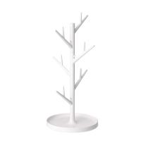 YAMAZAKI home Branch Glass Stand-Tree Holder Cup Organizer 13.40 x 6.30 x 6.30 inches White | かめよしエクスプレス