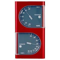 温度計 湿度計 タニタ 温湿度計 アナログ サーモメーター メタリックレッド 