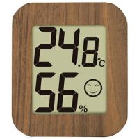小型便 シンワ デジタル温湿度計 環境チェッカーミニ 木製 73233 ダークブラウン 本体サイズ81x70x23mm 測定範囲 温度:0〜50℃ 湿度:20〜95％ 。 | カナジン ヤフー店