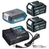 在 マキタ 充電式LEDワークライト ML103 DSMX バッテリBL1040Bx2個+充電器DC10SA付 LEDライト 10.8V対応 makita オリジナルセット品 | カナジン ヤフー店