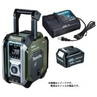 マキタ 充電式ラジオ MR005GO DSM オリーブ バッテリBL1040Bx1個+充電器DC10SA付 AC100V/10.8V/14.4V/18V/40Vmax対応 オリジナルセット品 | カナジン ヤフー店