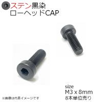 ステンレス(黒染め) [低頭] キャップボルト (全ねじ) M3 (太さ＝3mm 