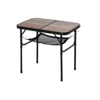 アイリスオーヤマ HUGEL フォールディングテーブル FOT-600 幅60cm ブラウン | カネマサかなものe-shop