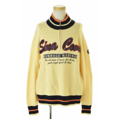 シナコバ　ハーフジップセーター イエロー SINA COVA メンズニット、セーター｜トップス｜ファッション おすすめ