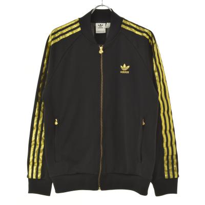 adidas ラメゴールド ジャージ セットアップ シャカシャカ【M