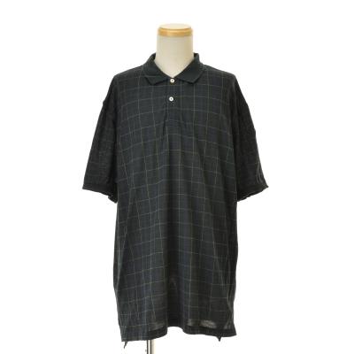 【紫】ポロラルフローレン　ポロシャツ　グレー　メンズMサイズ POLO RALPH LAUREN メンズポロシャツ（色：パープル系）｜トップス