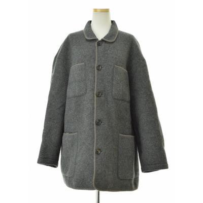 【美品】Papas パパス　ウールコート　グレー　LLサイズ 中古・古着通販】PAPAS (パパス) ウールダッフルコート グレー サイズ