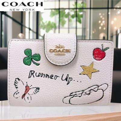 COACH レディース二つ折り財布（柄：果物、フルーツ）｜財布