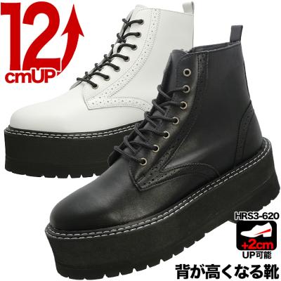 厚底ブーツ 20cm（メンズシューズ、紳士靴）（靴幅（ワイズ）：3E