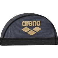 アリーナ arena ARN-6414 メッシュキャップ 水泳 キャップ・ハット ブラックxゴールド | カスカワスポーツ