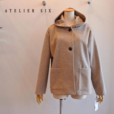 【ATELIER SIX】アトリエシックス ジップアップ フード付 ニット M keicolle_a11256357