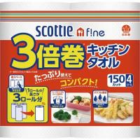 日本製紙クレシア スコッティ３倍巻キッチンタオル１５０カット４ロール | カウモール