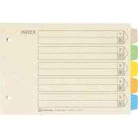 キングジム カラーインデックス　Ｂ６横　２穴　５山　１０組 | カウモール