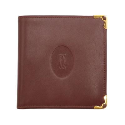 【美品】Cartier カルティエ マストライン 折り財布 ブラック メンズ 美品】Cartier カルティエ マストライン 折り財布 ブラック