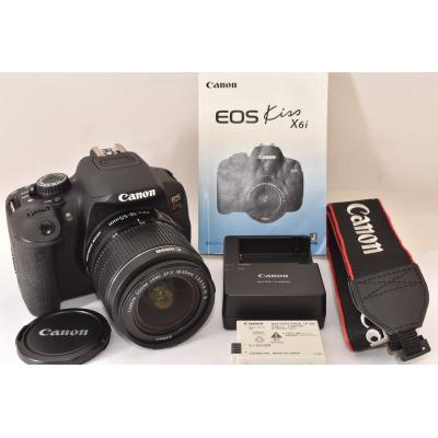 【美動品】Canon EOS Kiss X6iデジタル一眼レフレックスAF・AE キヤノン（Canon） Canon EOS kiss X6i ダブルレンズキット デジタル