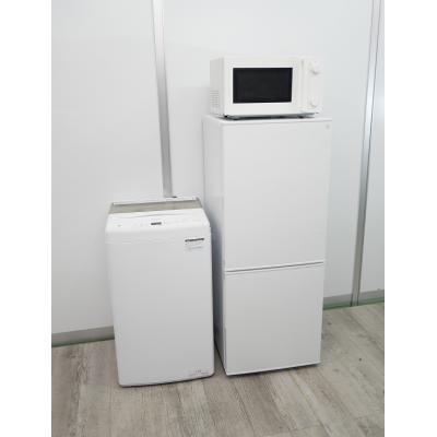 ニトリ　2023 2022年冷蔵庫洗濯機セット　一人暮らしセット　分解洗浄済み 家電4点セット 東日本用】新生活基本4点 冷蔵庫+6kg洗濯機+レンジ+炊飯
