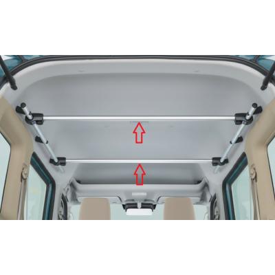 スズキエブリイワゴン マルチルーフバー（車内収納用品）｜インテリア