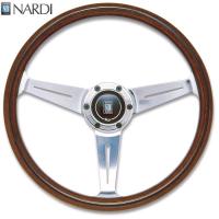 NARDI ナルディ　N161　Viteウッド&amp;ポリッシュスポーク　ステアリング　径360mm　NARDIホーンボタン、ホーリング付【お取り寄せ】 | KCMオンラインショップ
