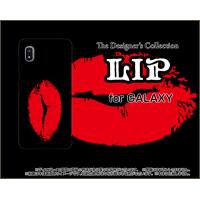 GALAXY A21 シンプル SCV49 ギャラクシー エートゥエンティワン シンプル スマホ ケース/カバー リップ（レッド×ブラック） カラフル イラスト 口 赤 唇 黒 | 携帯問屋 Yahoo!店