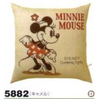 刺しゅうキット クッションカバー ミニーマウス（キャメル）5882 オリムパス 【KY】 クロスステッチ ディズニー | 毛糸蔵かんざわ