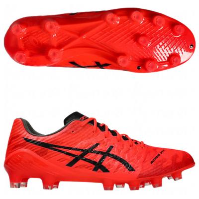 ASICS サッカー、フットサル スパイク シューズ（色：レッド系
