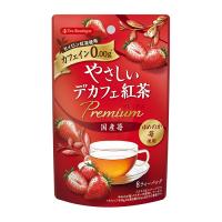 [日本緑茶センター]数量限定 やさしいデカフェ紅茶 プレミアム 国産苺 ティーバッグ 8袋入りx1個 | ケンコーエクスプレス2号店