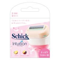 Schick シック イントゥイション さっぱりうるおい肌 替刃(3個入)(女性用 顔そり 剃刀 かみそり 髭剃り ひげそり) | ケンコーエクスプレス