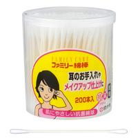 [白十字]ファミリー綿棒 200本(めんぼう 紙軸 耳掃除 お手入れ) | ケンコーエクスプレス