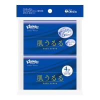 【送料無料】 日本製紙クレシア クリネックス ティシュー ローション 肌うるる ポケットティッシュ 4コパック 1個 | ケンコーライフ ヤフー店