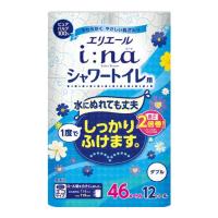 【送料無料・まとめ買い×6個セット】大王製紙 エリエール i:na イーナ シャワートイレ用2倍巻12ロール ダブル トイレットペーパー | ケンコーライフ ヤフー店