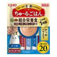 【送料無料・まとめ買い×16個セット】いなばペットフード チャオ CIAO ちゅーるごはん かつおバラエティ 14g×20本入 猫用 | ケンコーライフ ヤフー店