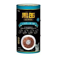 【送料無料・まとめ買い×18個セット】アイシア 黒缶 しらす入りかつお 160g×3缶パック キャットフード | ケンコーライフ ヤフー店