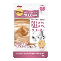 【送料無料・まとめ買い×48個セット】アイシア ミャウミャウ MiawMiaw クリーミー 成猫用 甘えび風味 40g キャットフード | ケンコーライフ ヤフー店