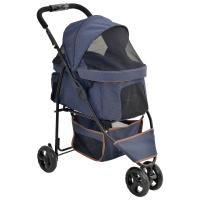 ジェックス わんわんカート スマートハンディ Safty デニム柄 49×81.5×95? 3輪 耐荷重12? 小回り可能 | 鈴木物産