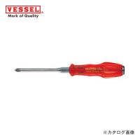 ベッセル VESSEL No.4500 パワーグリップドライバー (マグネット入り・貫通型) ＋1×75 | 工具屋 まいど!