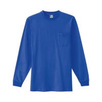長袖Tシャツ ポケット付 男女兼用 ブルー L AZ-10530-006-L アイトス AITOZ | 工具屋 まいど!