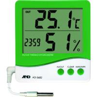 A&amp;D 時計付き内外温度・湿度計 AD5682 | 工具屋 まいど!