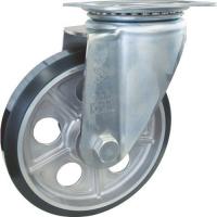 ユーエイ プレート式 自在 キャスター ウレタン 車輪径250mm Jタイプ J型 取付寸法125×125 AUJ-250 | 工具屋 まいど!