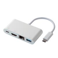 エレコム ドッキングステーション usb-c ハブ パワーデリバリー対応 HDMIタイプ ホワイト DST-C02WH | Kハートサプライ商店