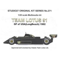 STUDIO27 レジンキット 1/20 ロータス 91 1982 F1 アメリカGP | キッドボックス Yahoo!店