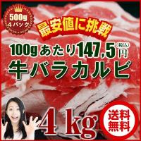 肉 盛り 業務用 訳あり 牛肉 4kg 焼肉 カルビ 冷凍 バーベキュー BBQ 牛バラ 500g×8袋 