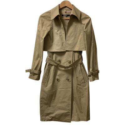 定価６万 DKNY ダナキャラン 光沢 ナイロン トレンチコート シルバーメンズ 定価6万 DKNY ダナキャラン 光沢 ナイロン トレンチコート シルバーメンズ