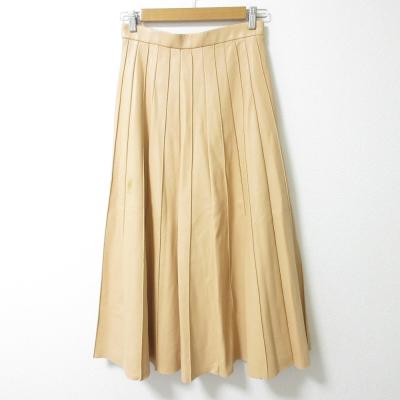 新品 ebure(エブール) オフホワイトベージュ プリーツロングスカート ebure エブール スカート（レディースファッション） | ファッション