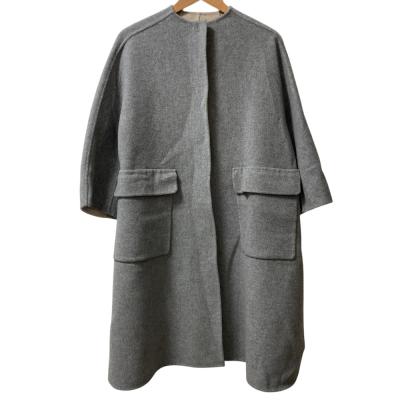pecolambウールカシミヤノーカラーミドル丈コートのおすすめ人気商品